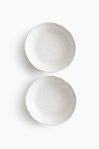 2-Pack Textured Stoneware Soup Bowls