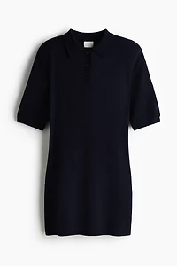Fine-Knit Polo Dress