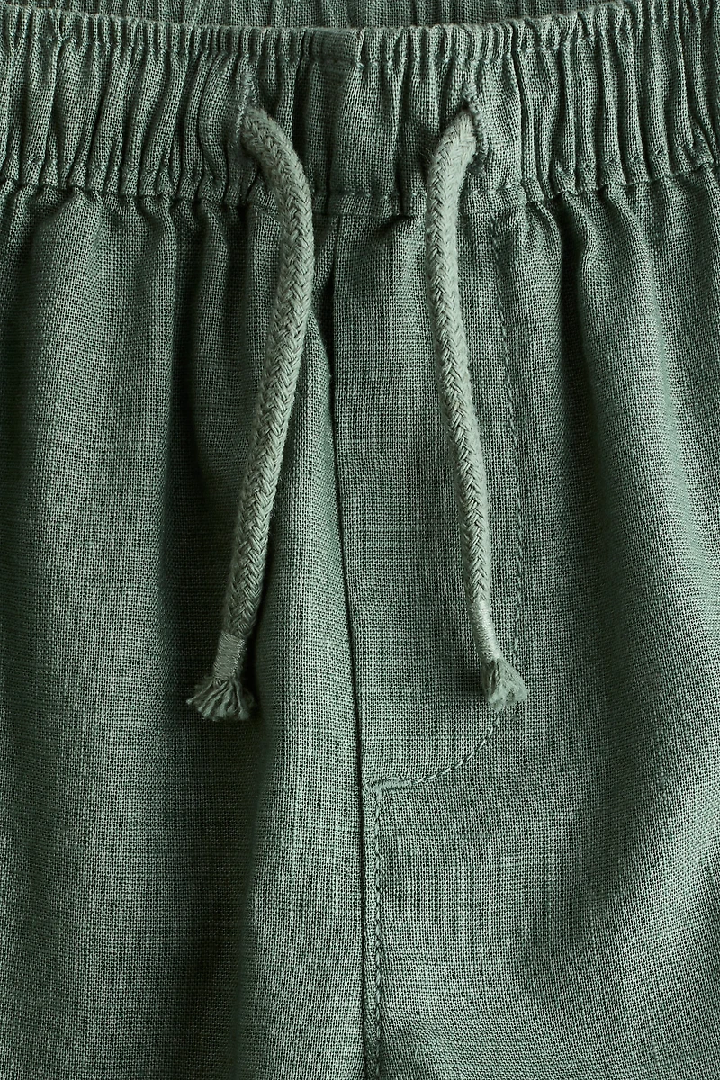 Linen-Blend Pants