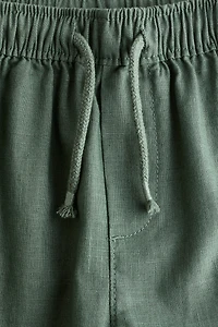 Linen-Blend Pants