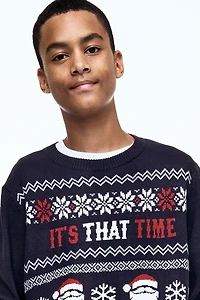 Jacquard-Knit Sweater