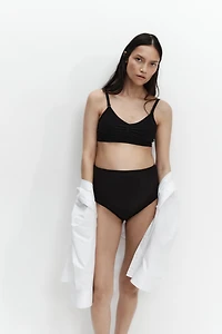 MAMA Seamless Padded Cotton-Blend Nursing Bra