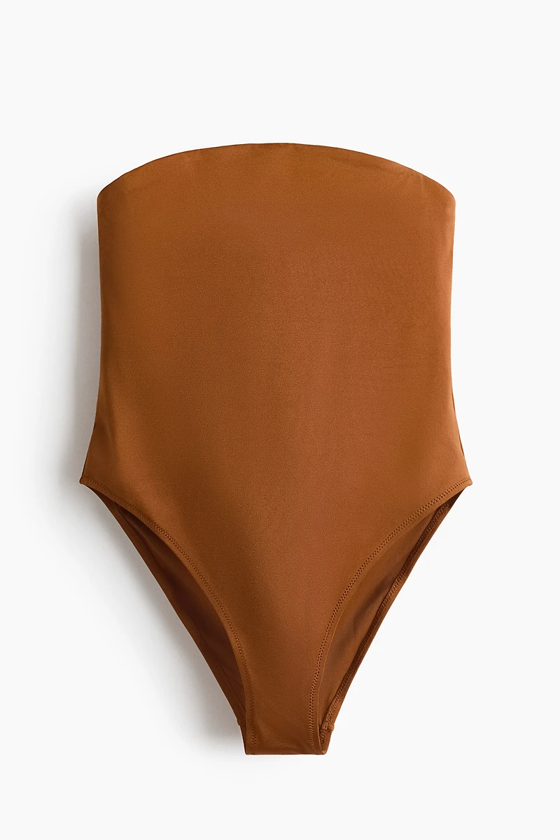 Padded-Cup Bandeau Swimsuit