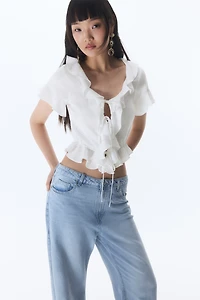 Flounced blouse