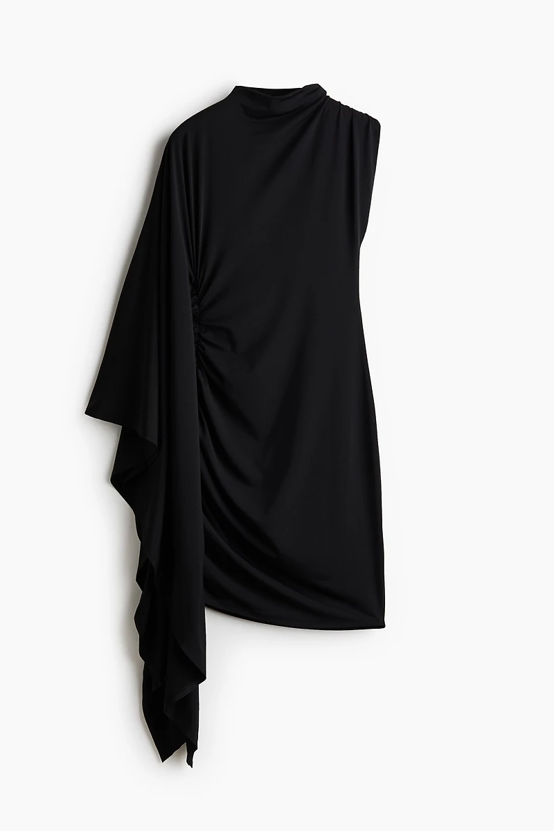 Draped Asymmetric Dress