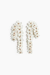 Flower-Detail Cluster Earrings