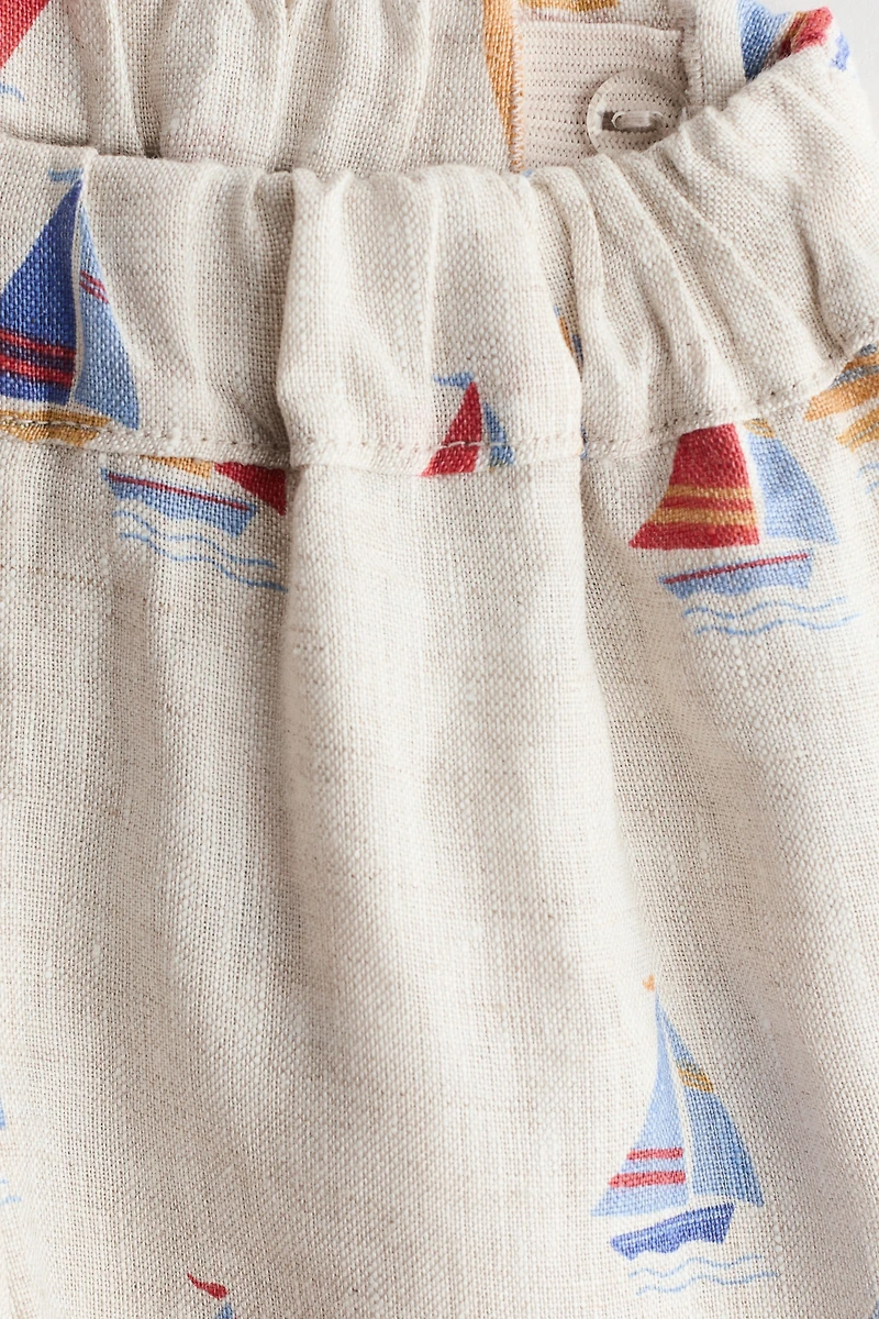 2-Piece Printed Linen Set