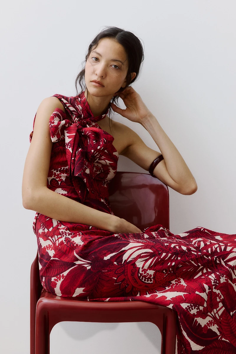 Strap-Detail One-Shoulder Top