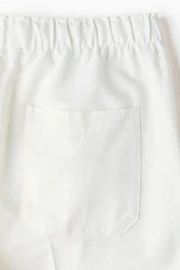 Linen-Blend Drawstring Pants