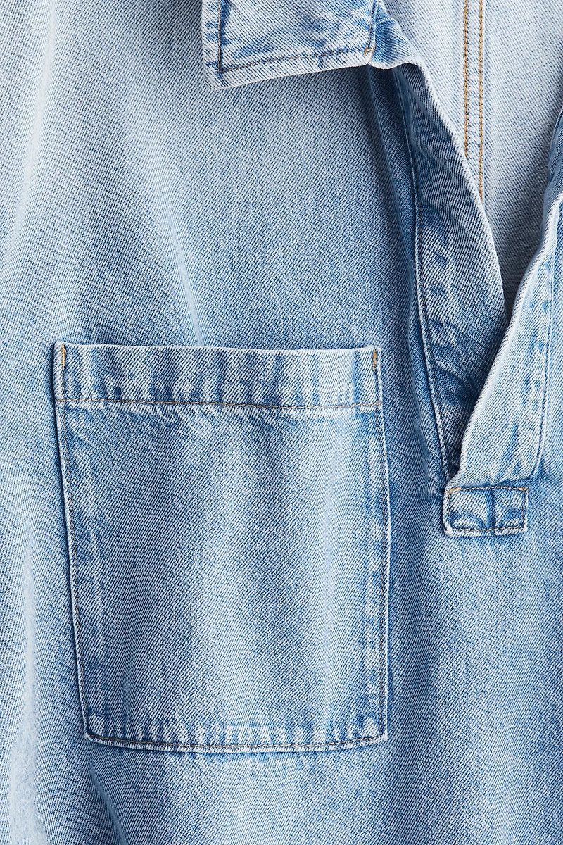 Oversized Pullover Denim Shirt