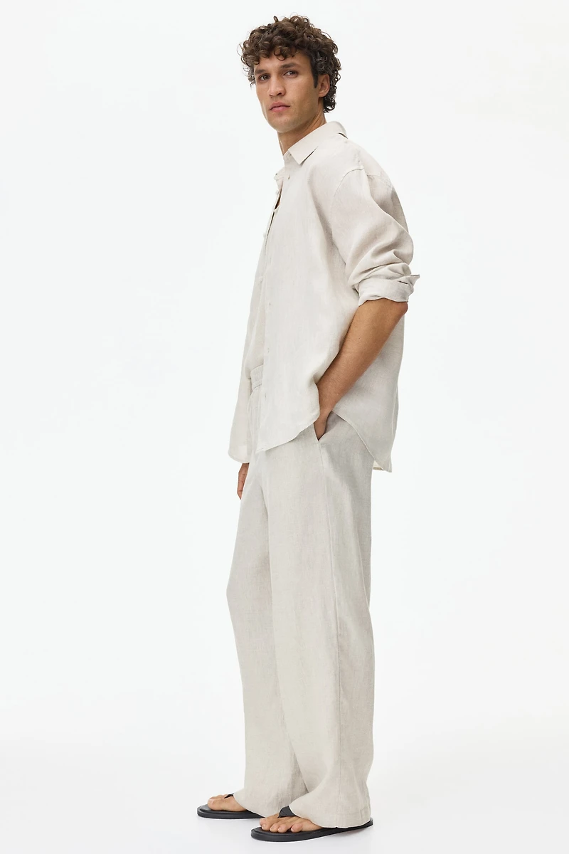 Loose-Fit Linen Pants