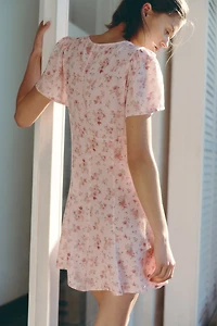 Viscose Dress with Flared Skirt