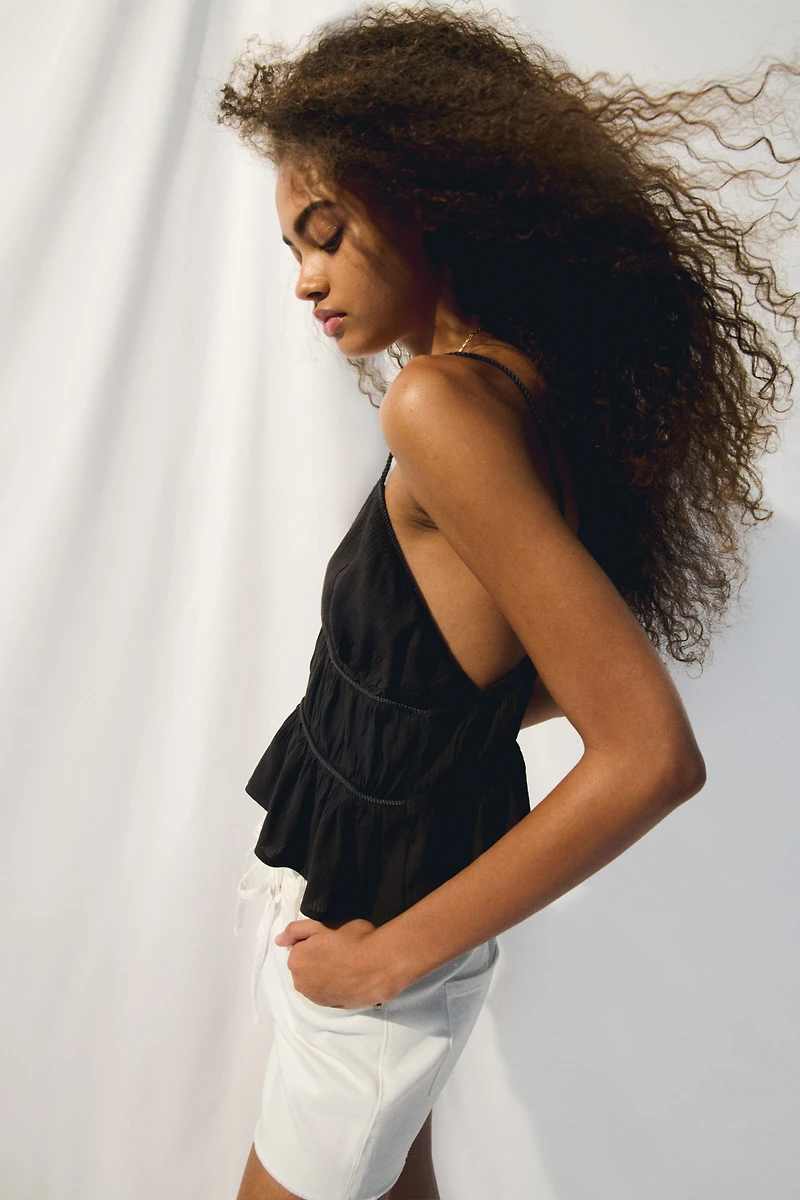 Braid-Detail Strappy Top