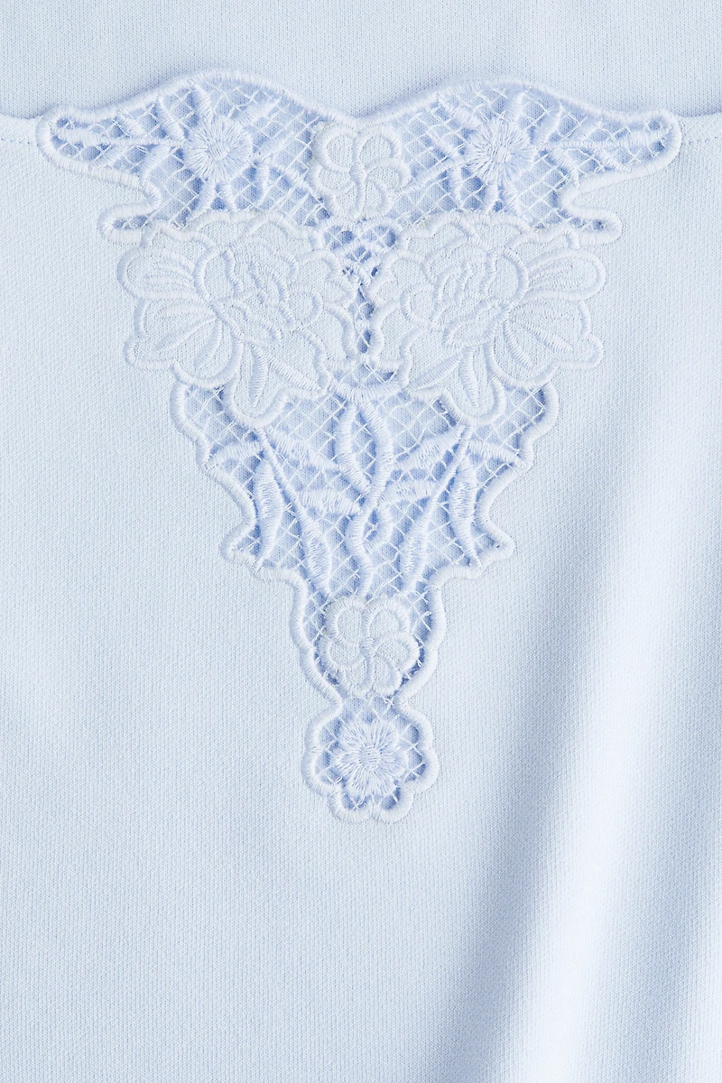 Top with Eyelet Embroidered Detail