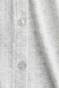 Pointelle Jersey Cardigan