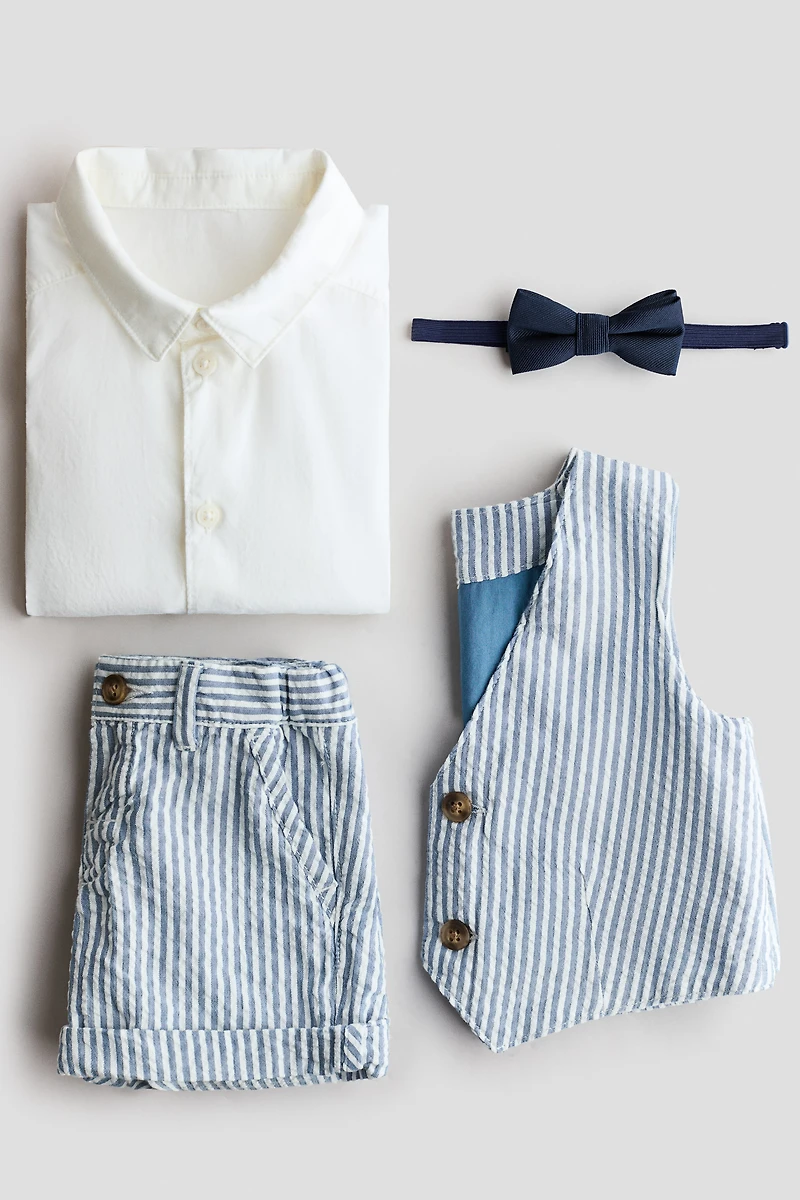 4-Piece Linen-Blend Dressy Set