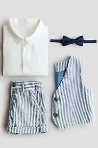 4-Piece Linen-Blend Dressy Set