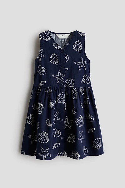 Patterned Seersucker Dress