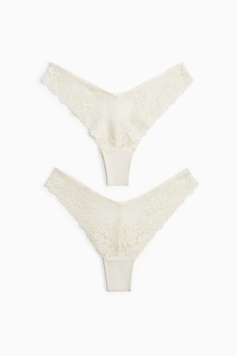 2-Pack Lace Brazilian Briefs