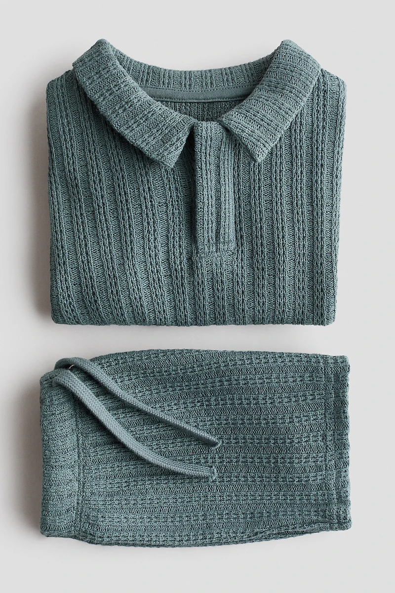 2-Piece Pointelle-Knit Set