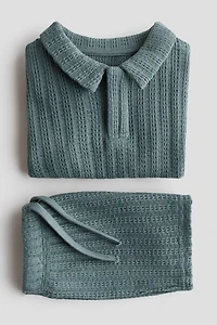 2-Piece Pointelle-Knit Set