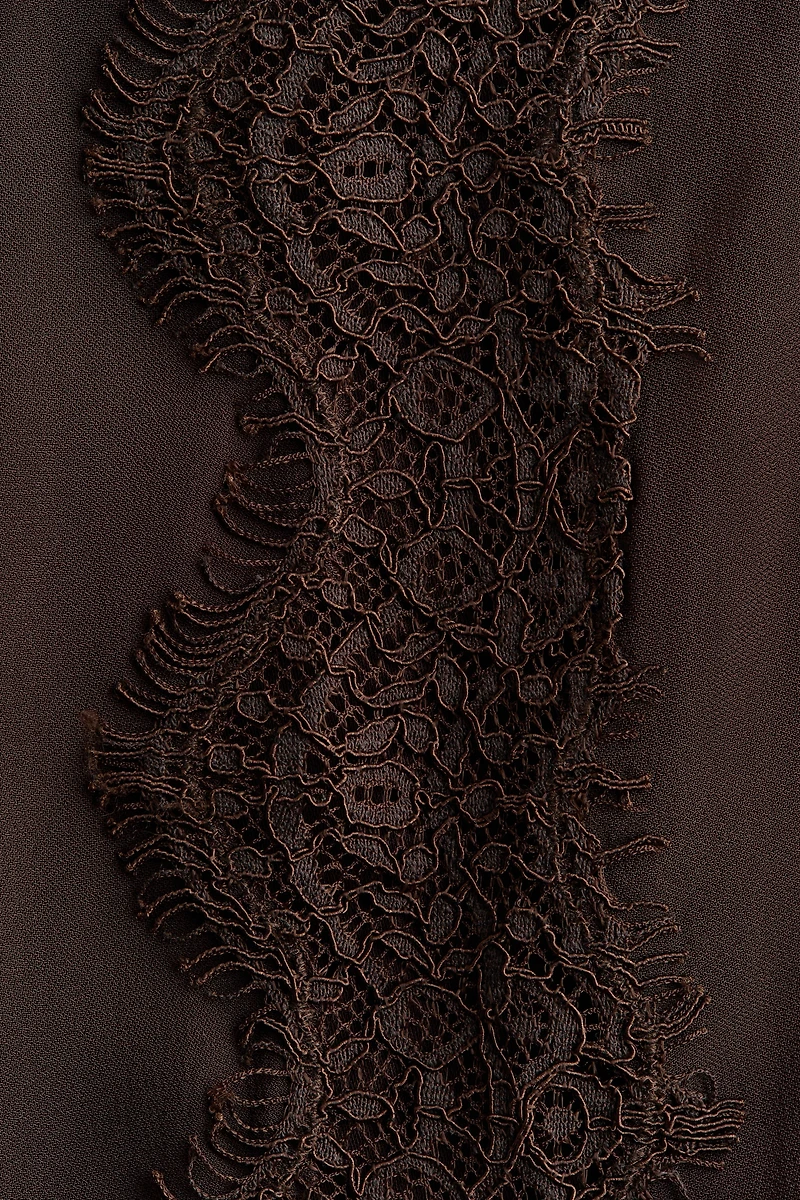 Lace-Trimmed Viscose Dress