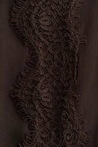Lace-Trimmed Viscose Dress