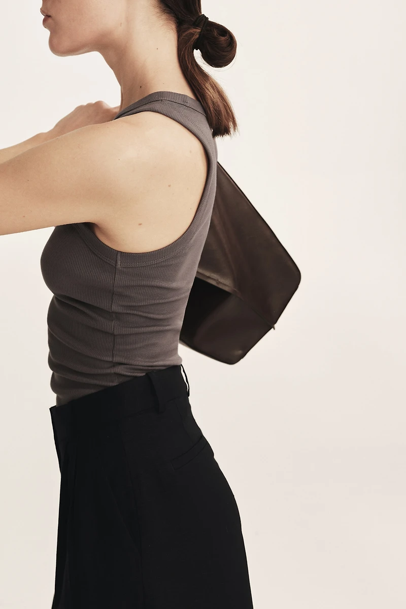 Jupe-culotte large en lin mélangé