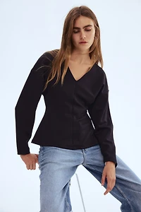 Defined-Waist Scuba Top