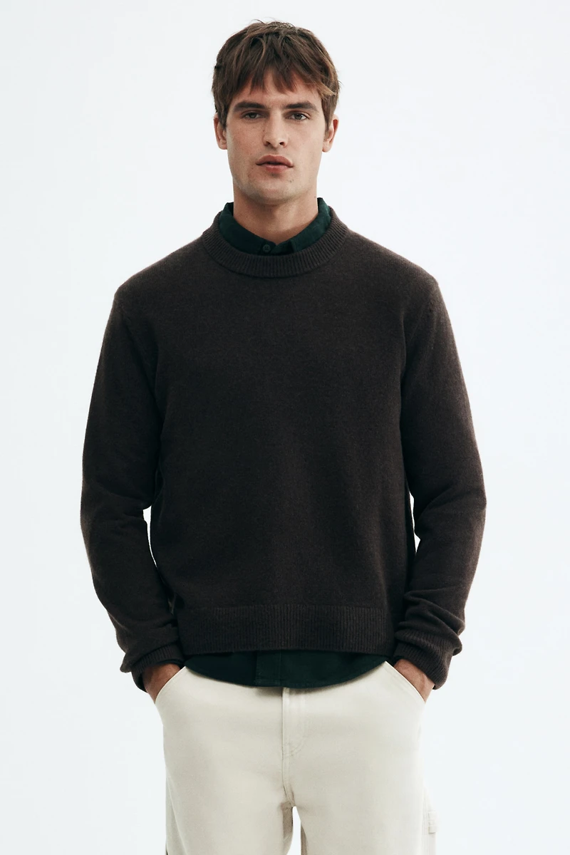 Regular-Fit Fine-knit Wool Sweater