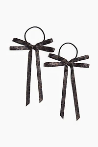 2-pack Bow-detail Hair Elastics