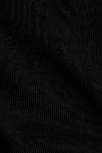 Fine-Knit Mock Turtleneck Top