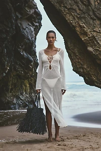 Loose-Knit Beach Dress