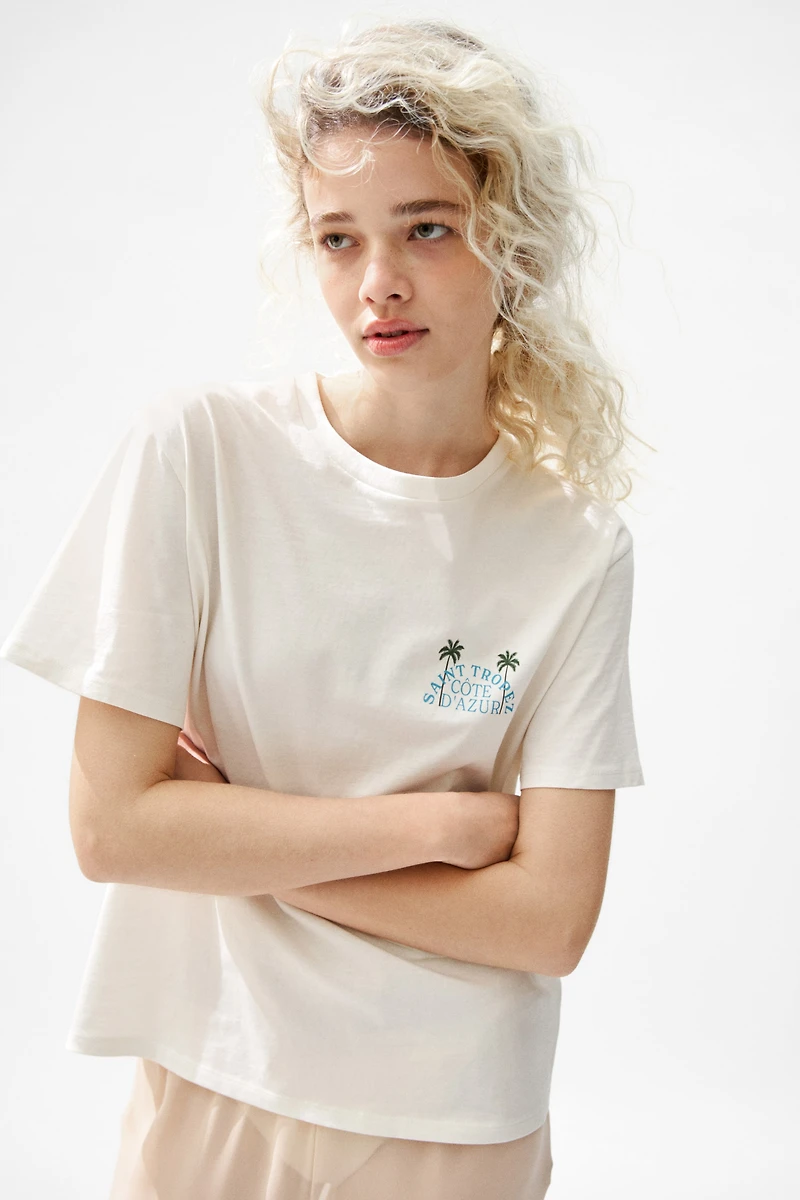 Printed Cotton T-Shirt