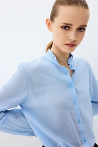 Ruffle-Collar Blouse