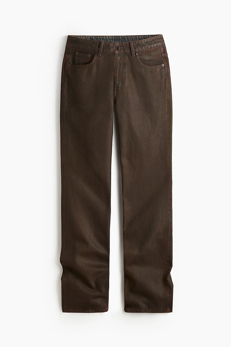 Jean enduit à jambes droites