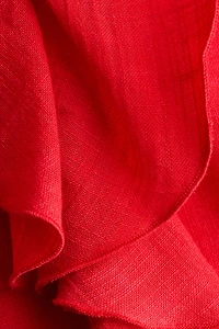 Flounced Cotton-Blend Blouse