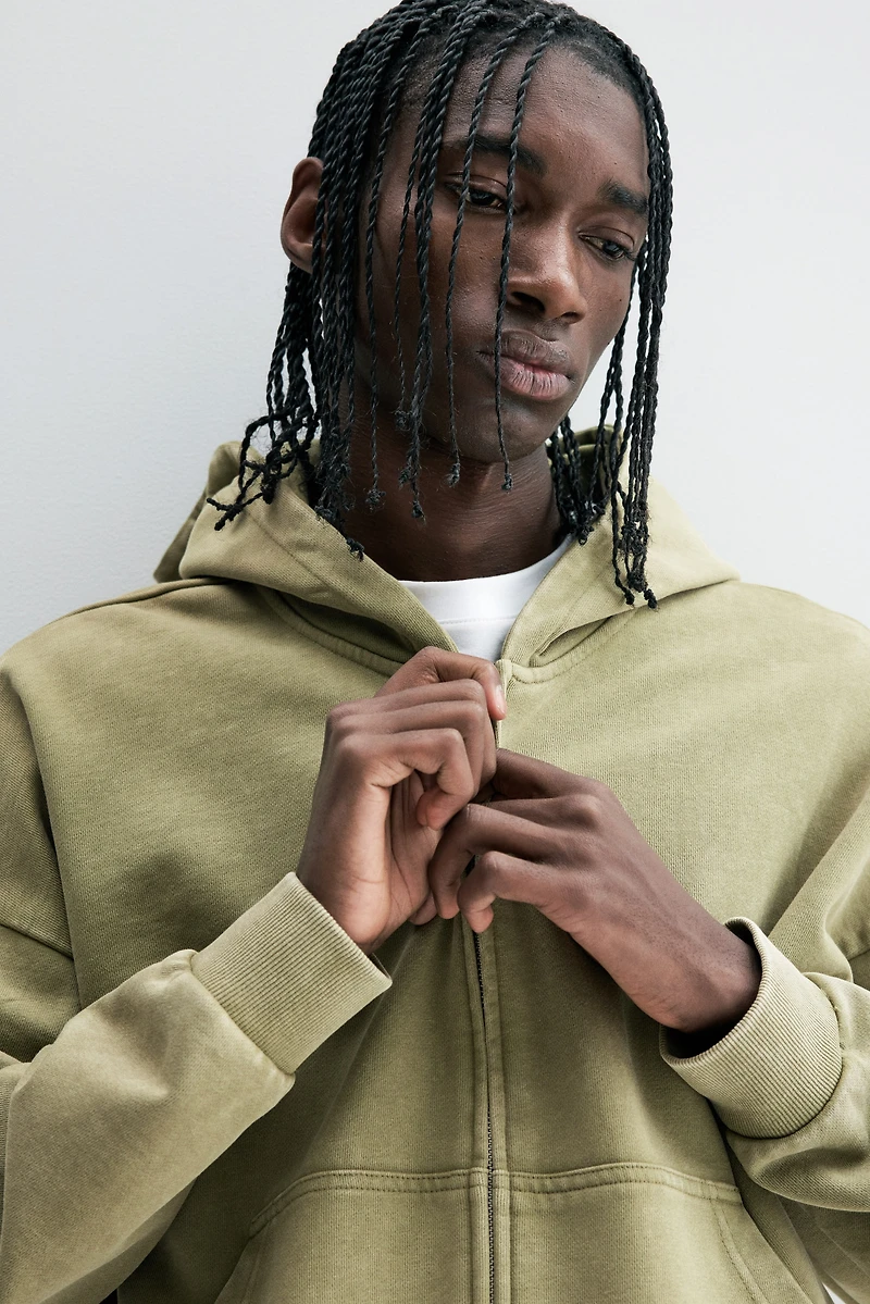 Oversized-Fit Hooded Jacket