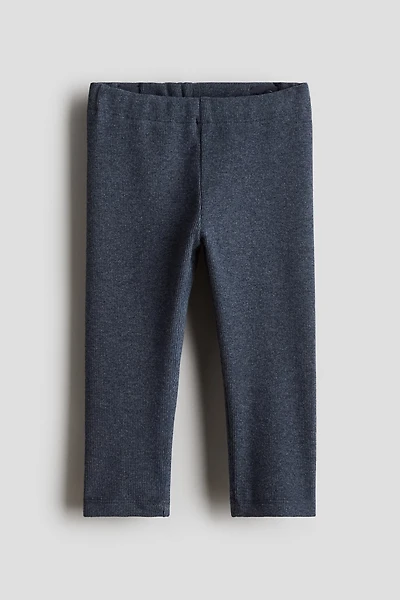 Ribbed Cotton Leggings