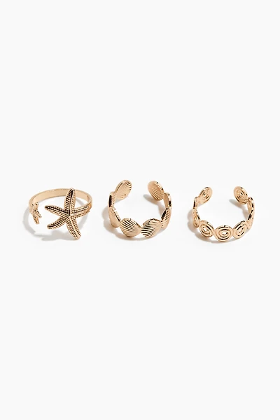 3-Pack Marine-Themed Toe Rings