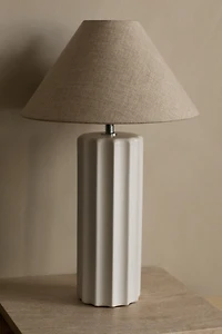 Fluted Stoneware Lamp Base