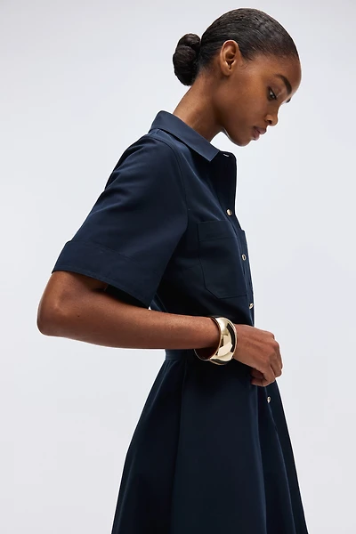 Short-sleeved shirt dress