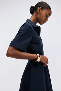 Short-sleeved shirt dress