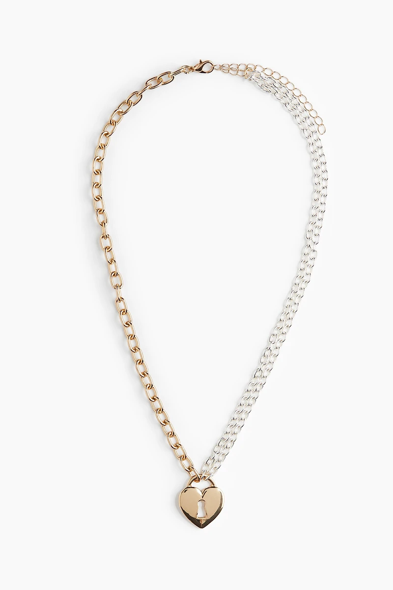 Two-Tone Pendant Necklace