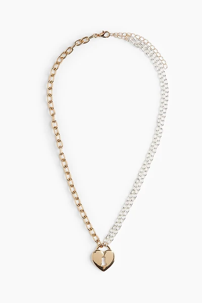 Two-Tone Pendant Necklace