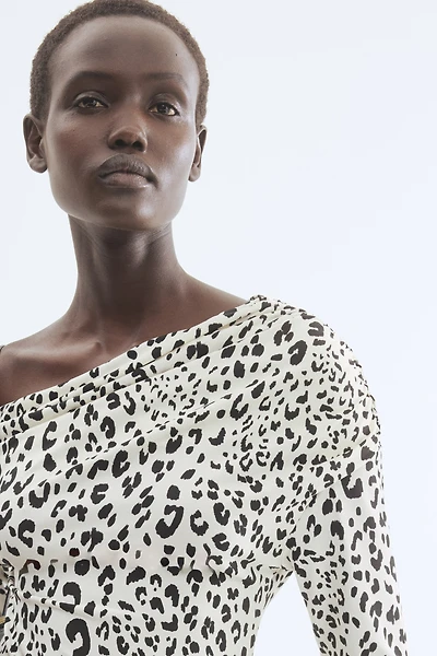 Draped One-Shoulder Top