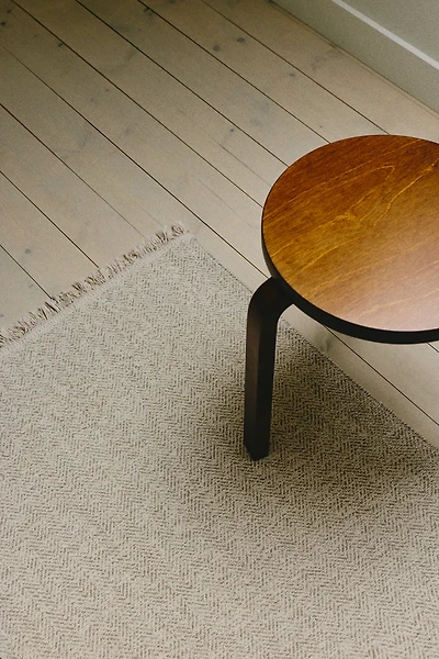 Small Cotton Rug with Fringe