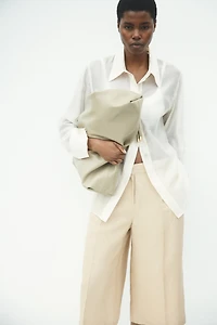 Wide-Leg Linen-Blend Culottes