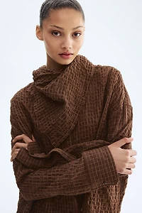 Seersucker shirt with scarf