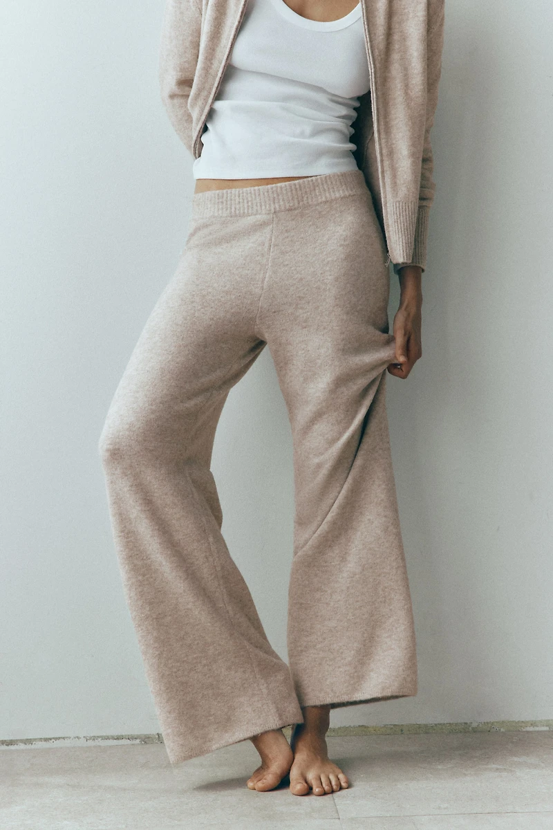 Pantalon large en tricot
